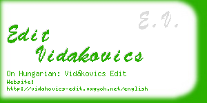 edit vidakovics business card