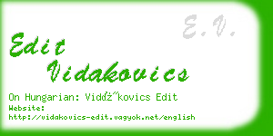 edit vidakovics business card